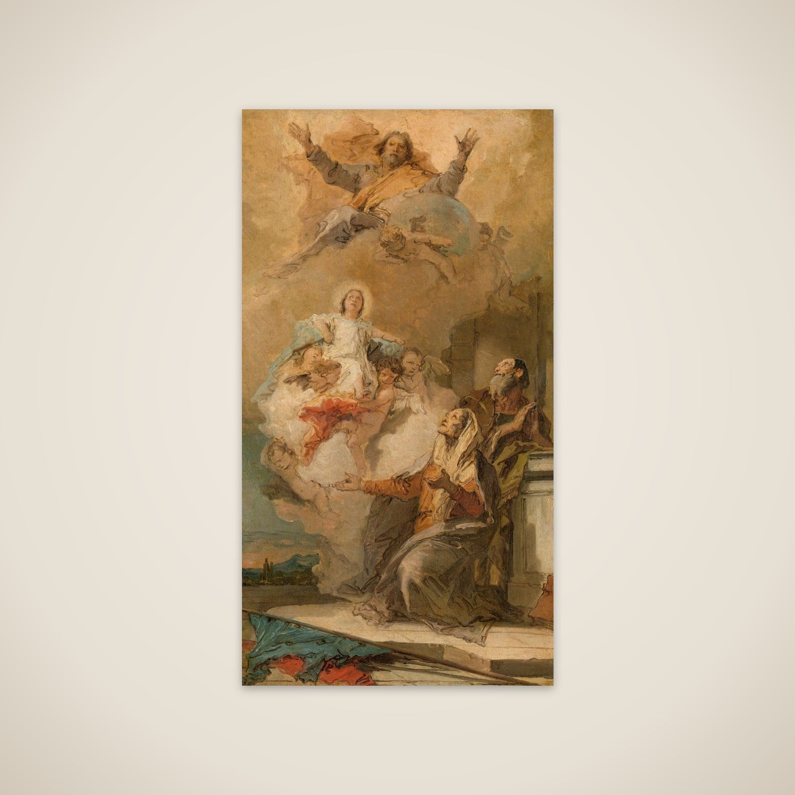 The Immaculate Conception (Joachim en Anna receiving the Virgin Mary from God the Father) unframed print