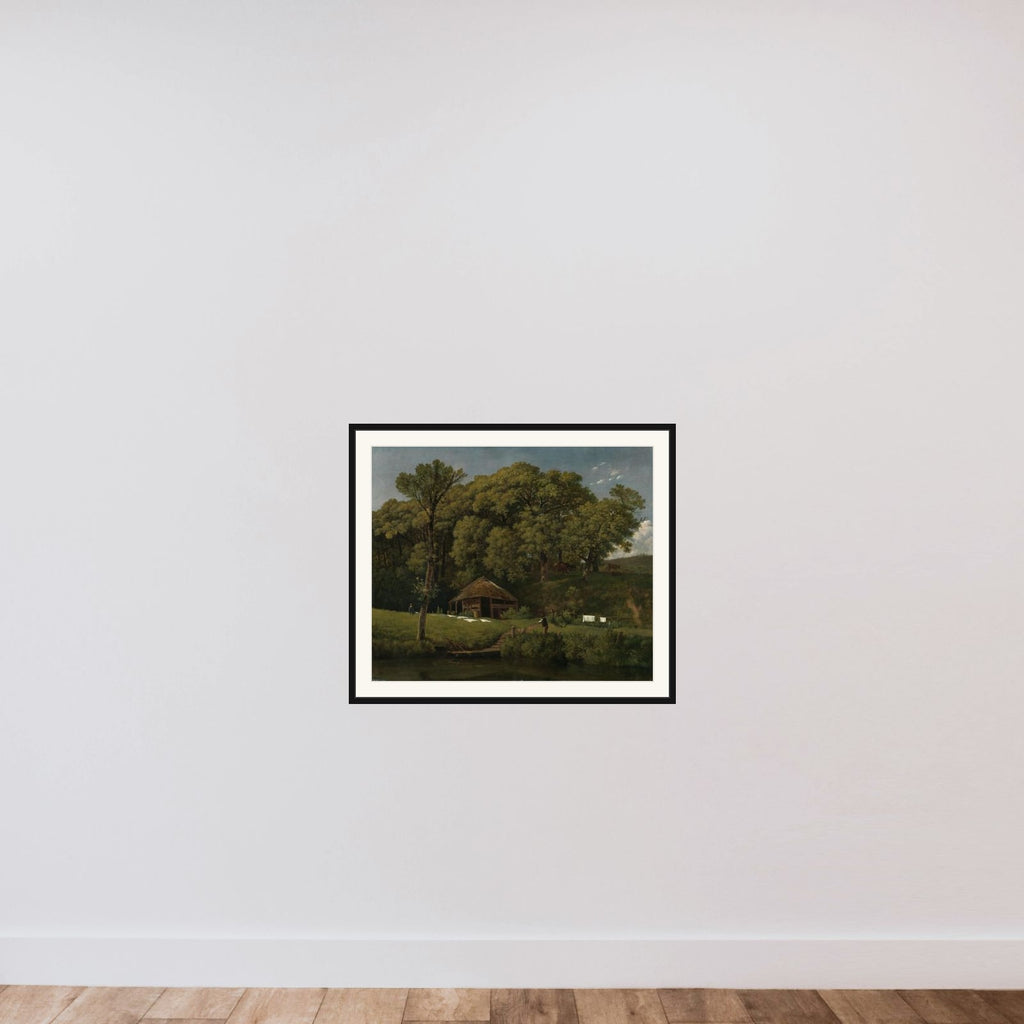 A Barn on the Bank of a Stream in Gelderland framed — shown to scale