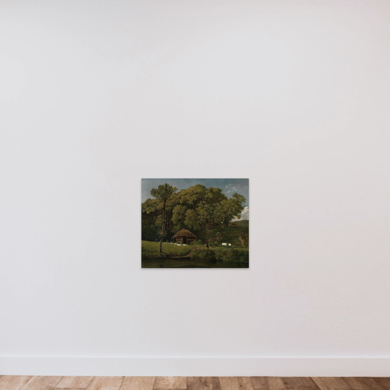 A Barn on the Bank of a Stream in Gelderland unframed — shown to scale