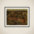 Bird's-eye View of the Vredenburg (Vredeborch) Castle in Utrecht framed