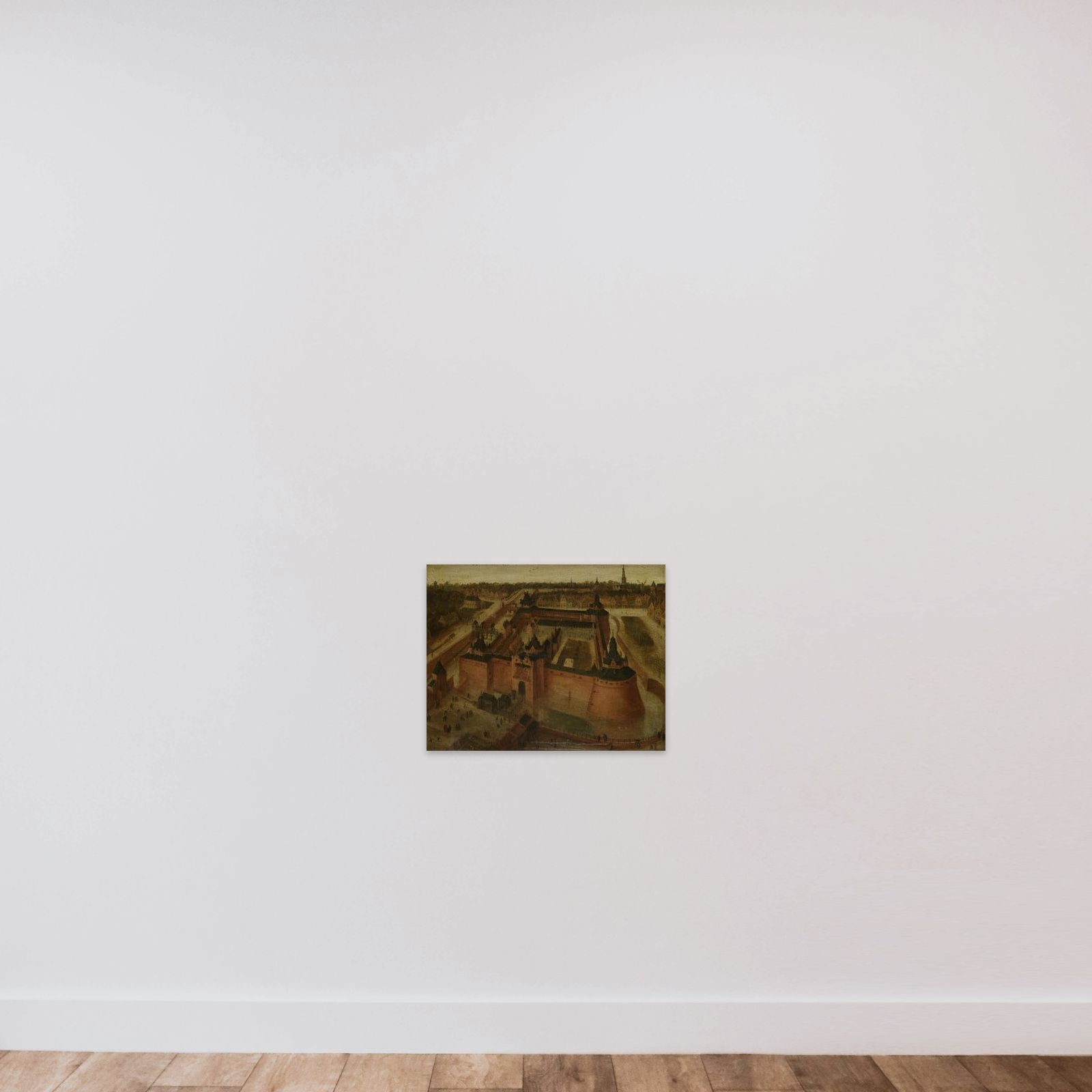 Bird's-eye View of the Vredenburg (Vredeborch) Castle in Utrecht unframed — shown to scale