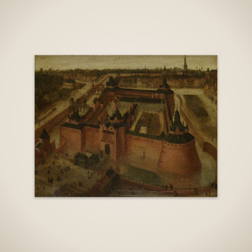 Bird's-eye View of the Vredenburg (Vredeborch) Castle in Utrecht unframed print