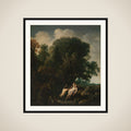 A Bathing Nymph Taken by Surprise by a Satyr framed