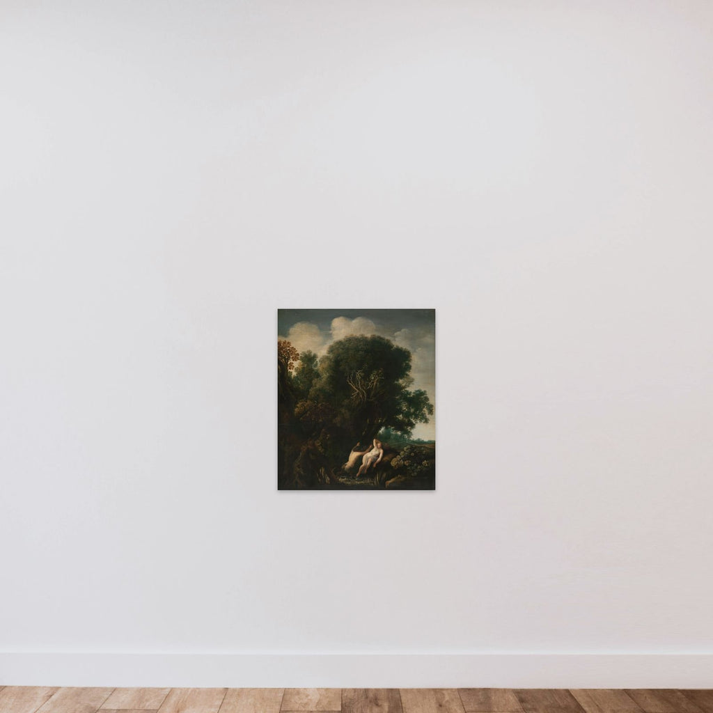 A Bathing Nymph Taken by Surprise by a Satyr unframed — shown to scale