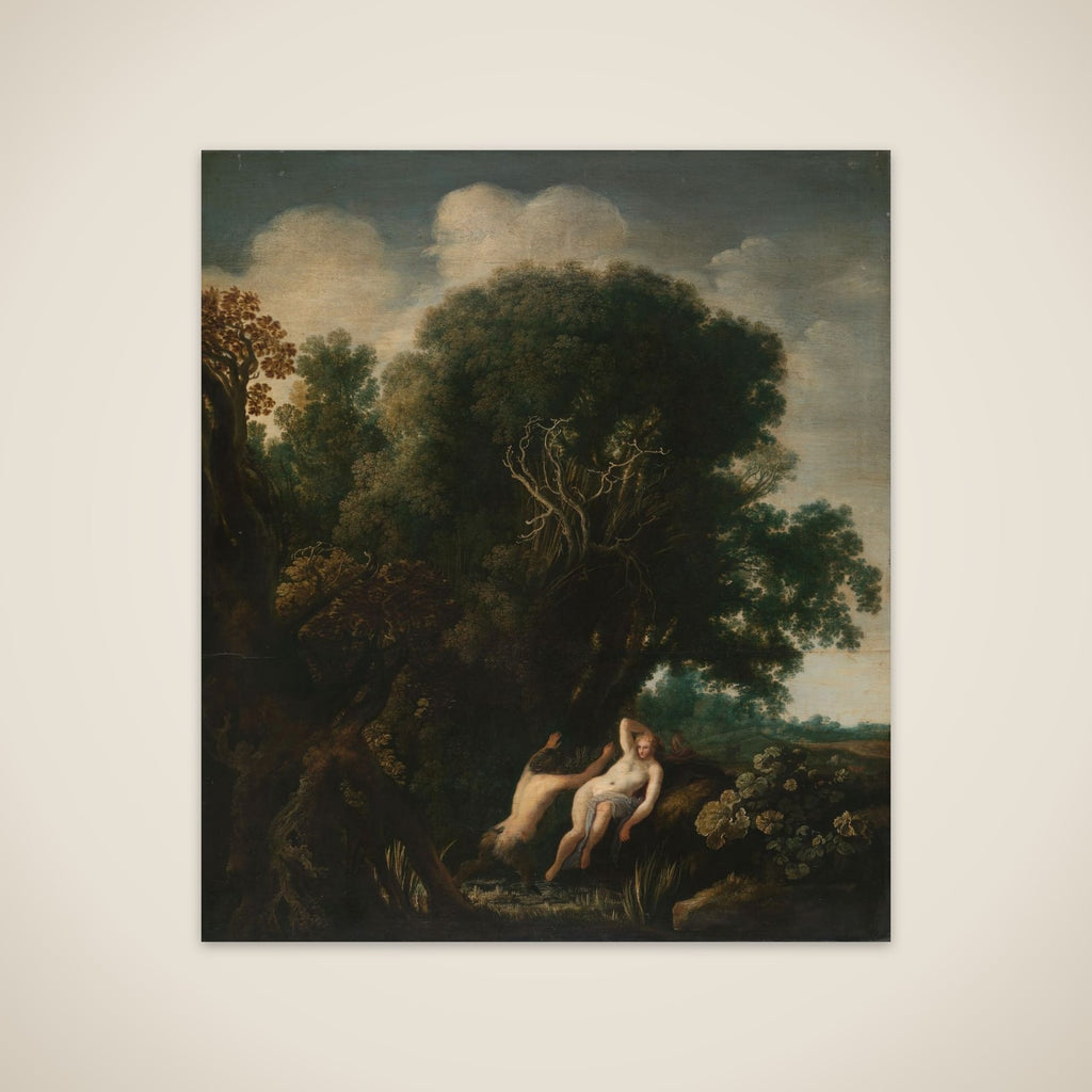 A Bathing Nymph Taken by Surprise by a Satyr unframed print