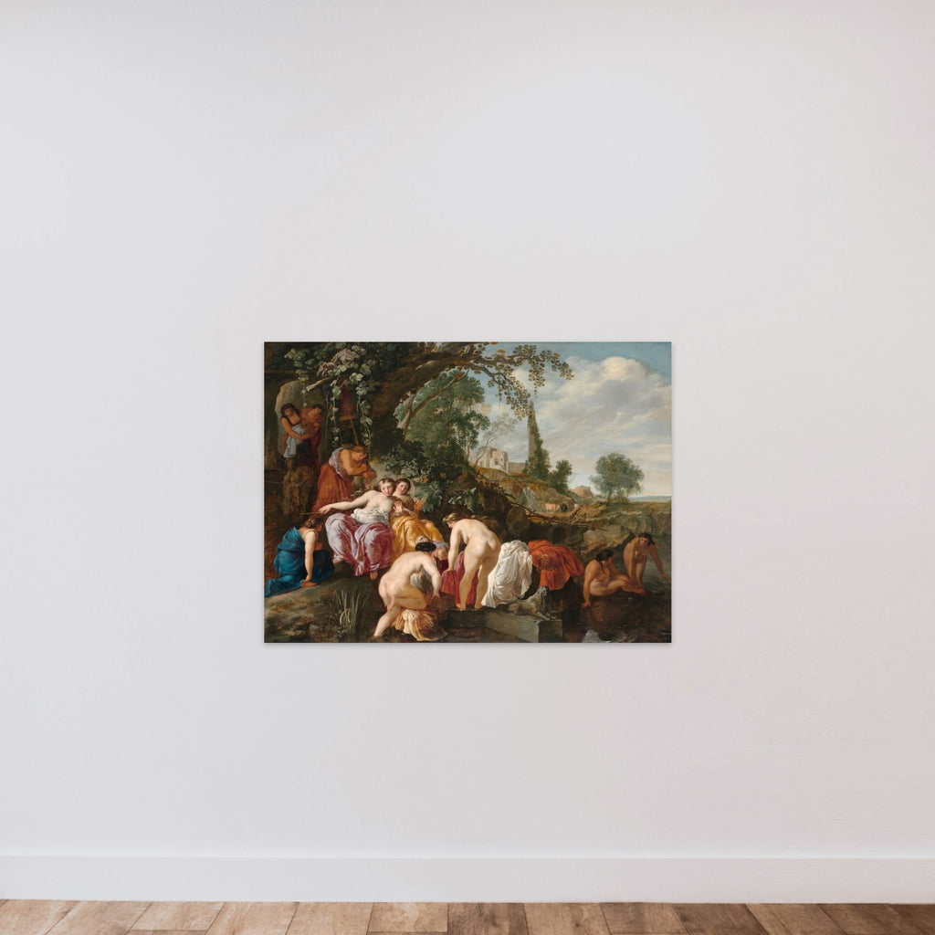 Pharaoh’s Daughter Discovers Moses in the Rush Basket unframed — shown to scale