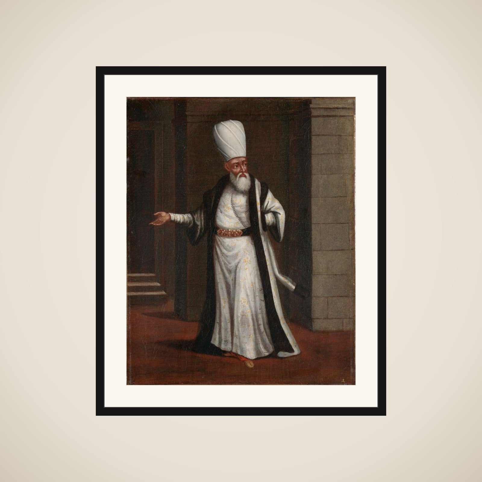The Janissary Aga, Commander-in-Chief of the Janissaries framed