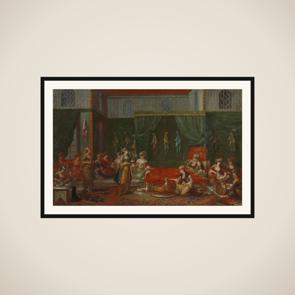 Lying-in Room of a Distinguished Turkish Woman framed