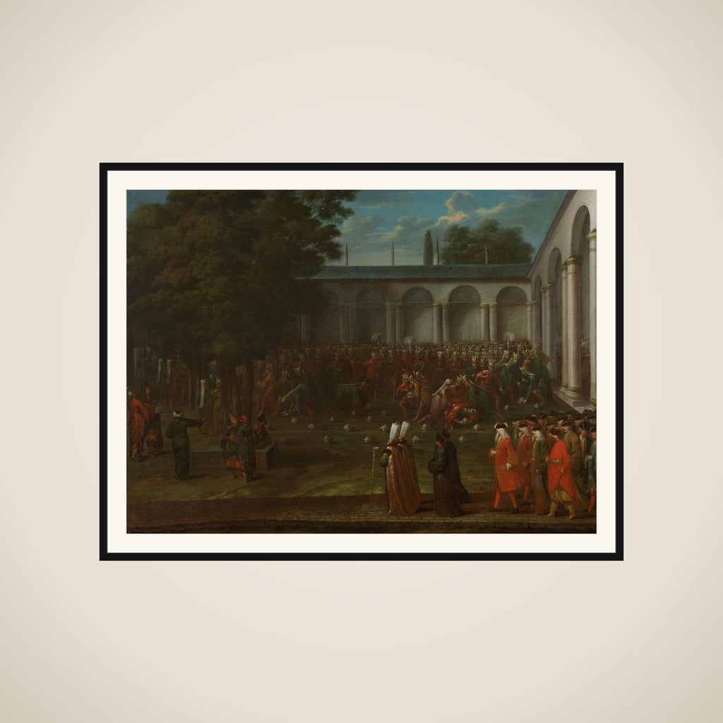 Cornelis Calkoen on his Way to his Audience with Sultan Ahmed III framed