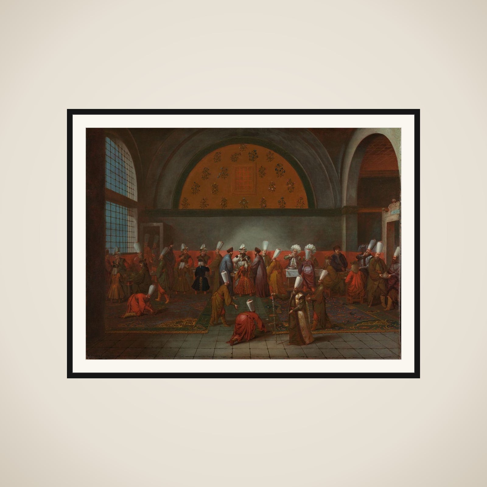 The Meal presented to Ambassador Cornelis Calkoen by the Grand Vizier in the name of Sultan Ahmed III, 14 September 1727 framed