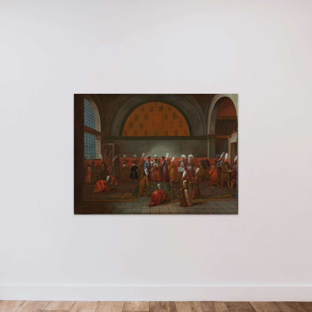 The Meal presented to Ambassador Cornelis Calkoen by the Grand Vizier in the name of Sultan Ahmed III, 14 September 1727 unframed — shown to scale