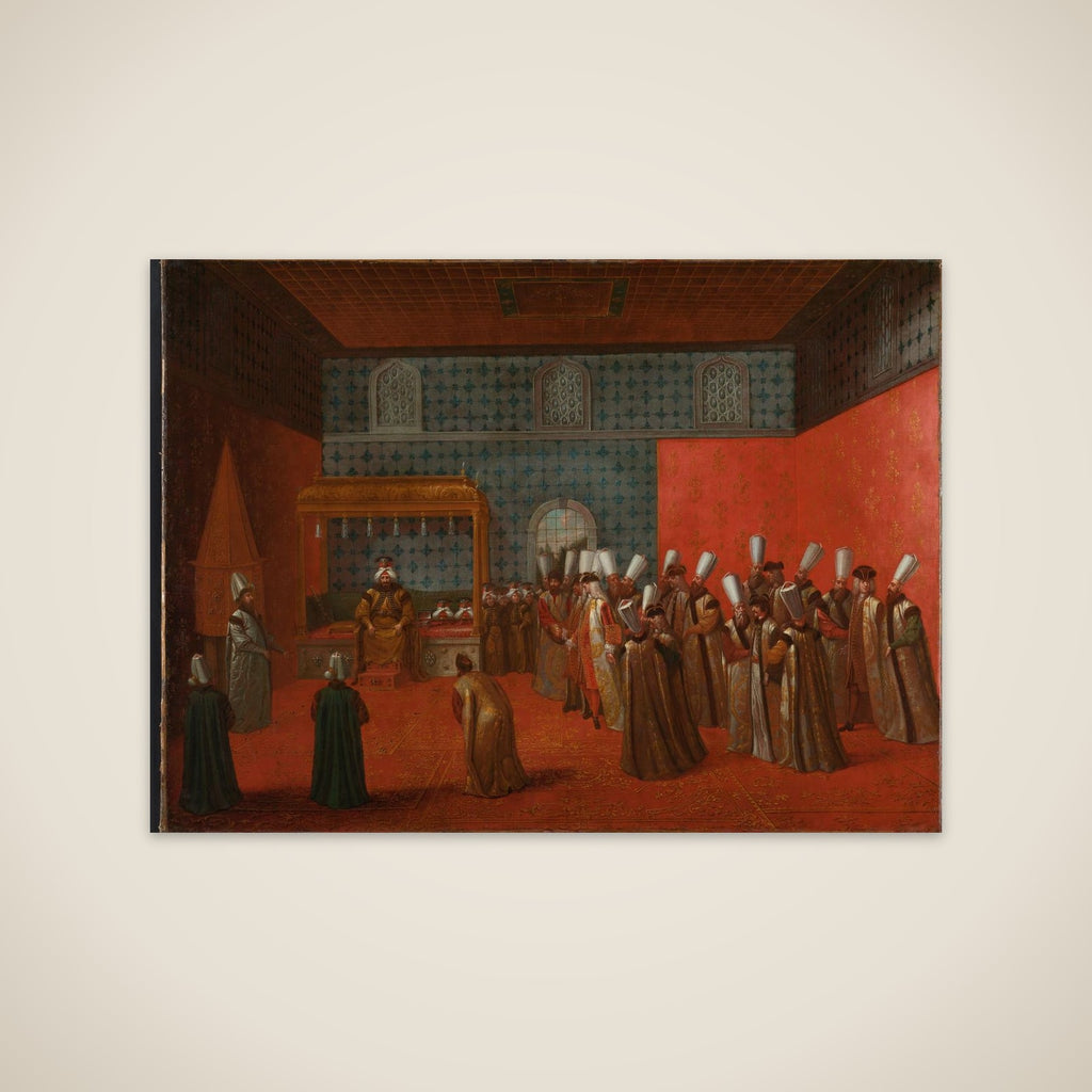 Ambassador Cornelis Calkoen in Audience with Sultan Ahmed III, 14 September 1727 unframed print
