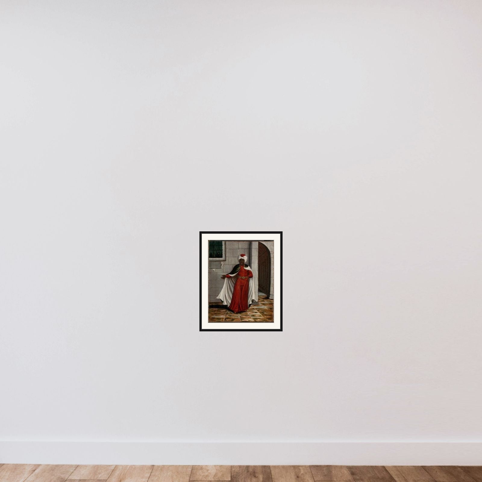 The Kislar Aghassi, Chief of the Black Eunuchs of the Sultan framed — shown to scale