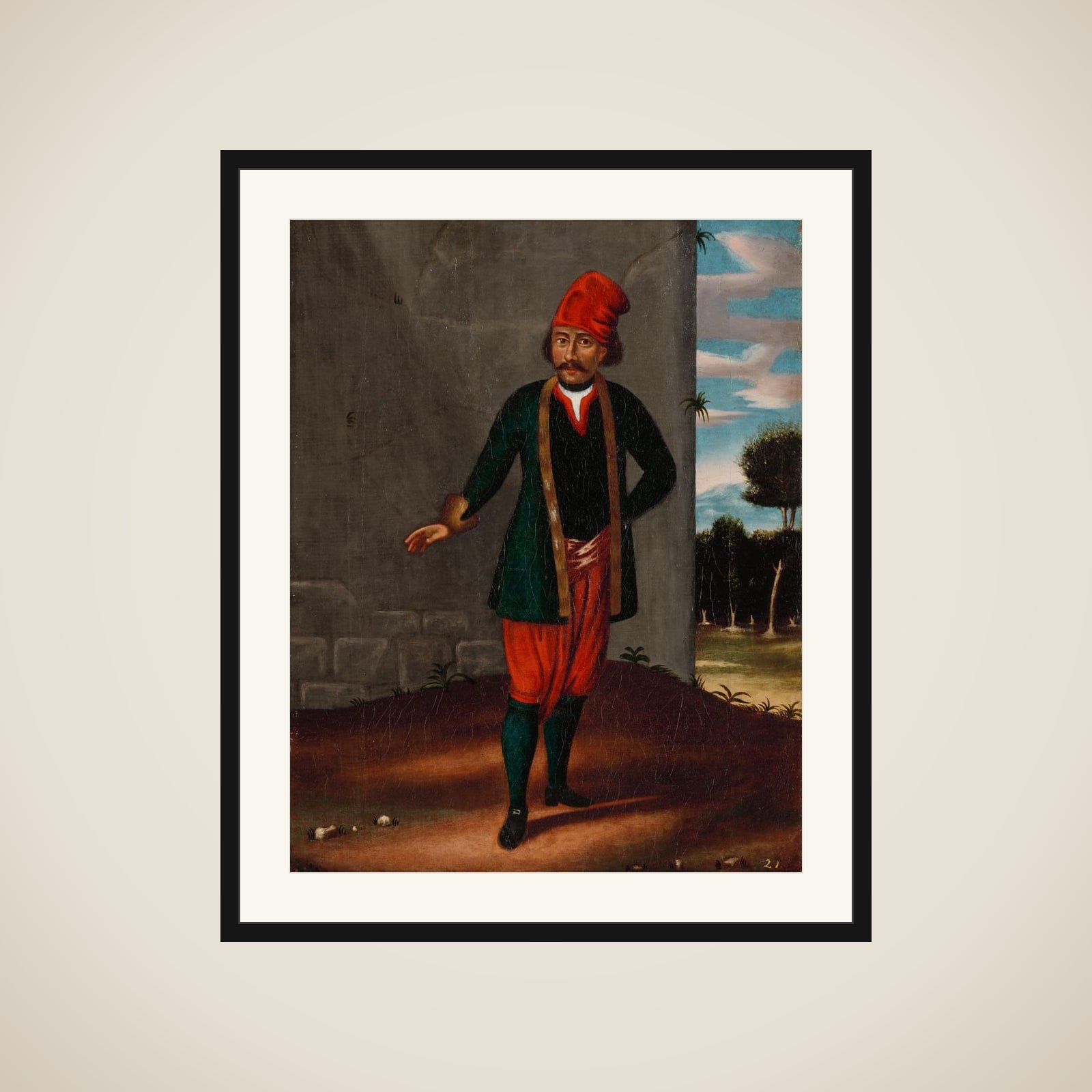 Man from the Island of Tinos framed