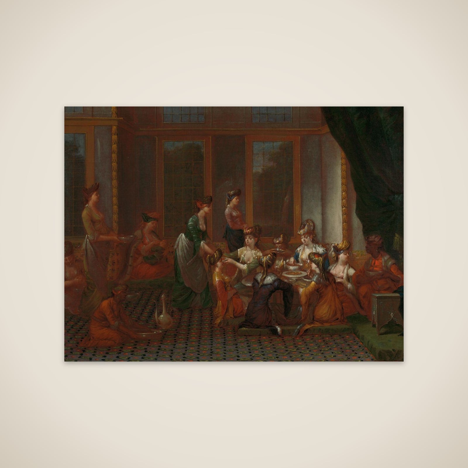 Banquet of Distinguished Turkish Women unframed print