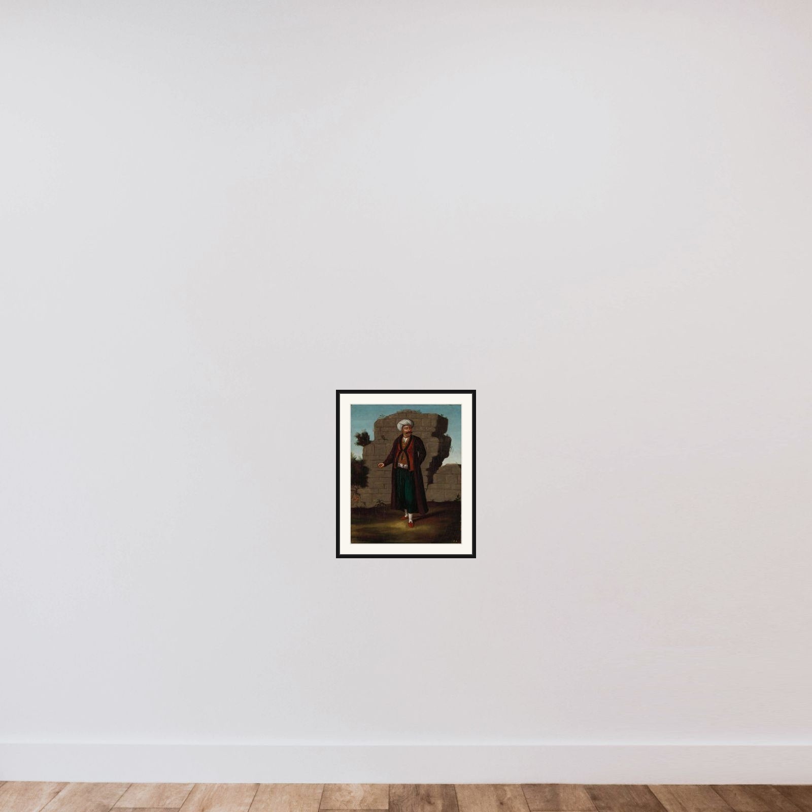Man from the Island of Mykonos framed — shown to scale