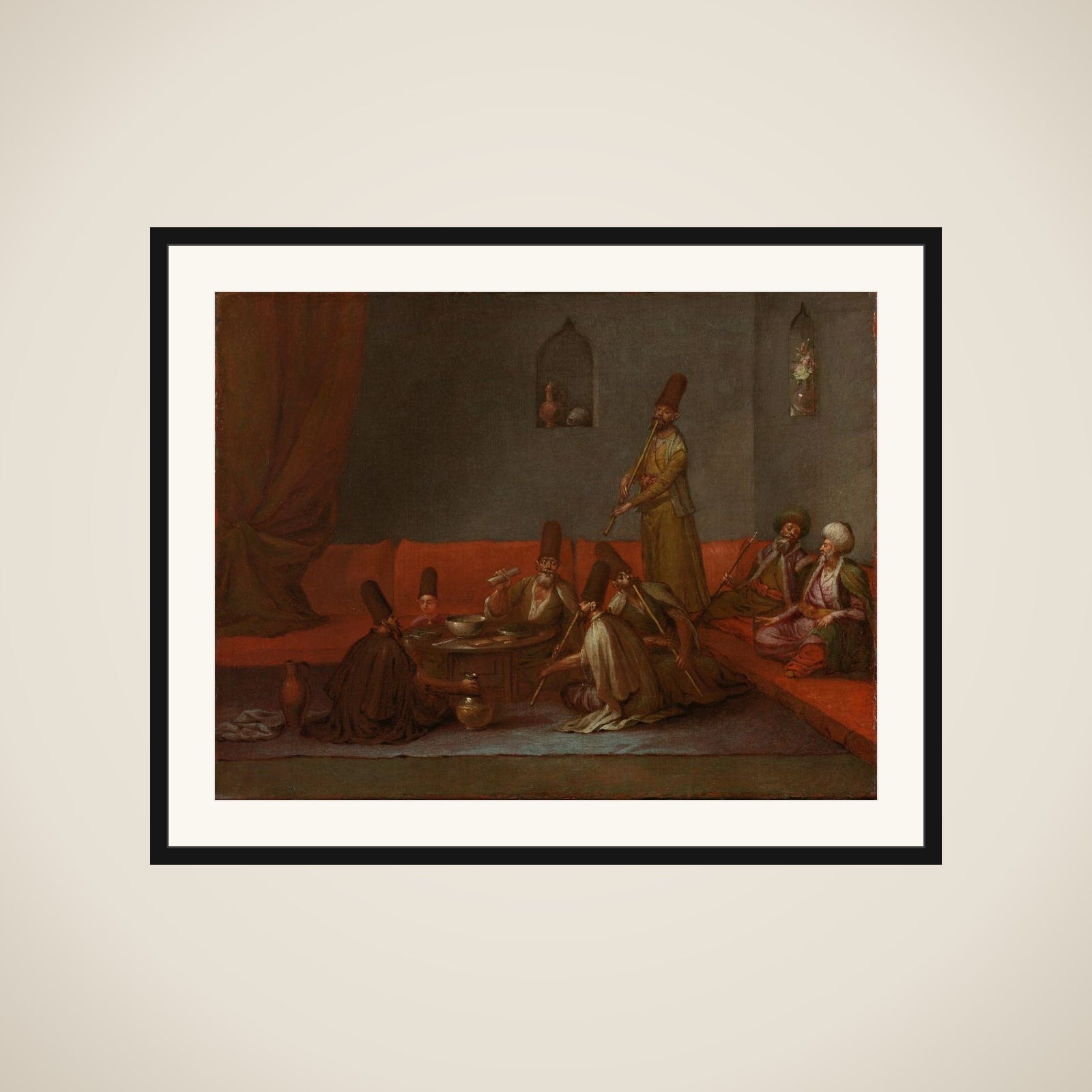 Dervishes Sharing a Meal framed