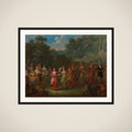 Greek Men and Women Dancing the Khorra framed