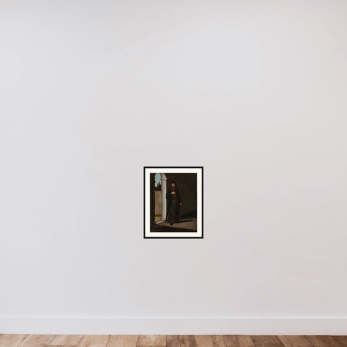 A Greek Priest framed — shown to scale