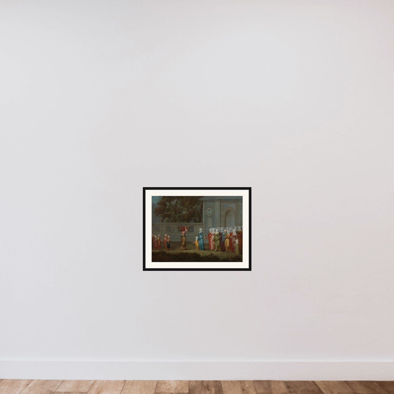 The First Day of School framed — shown to scale