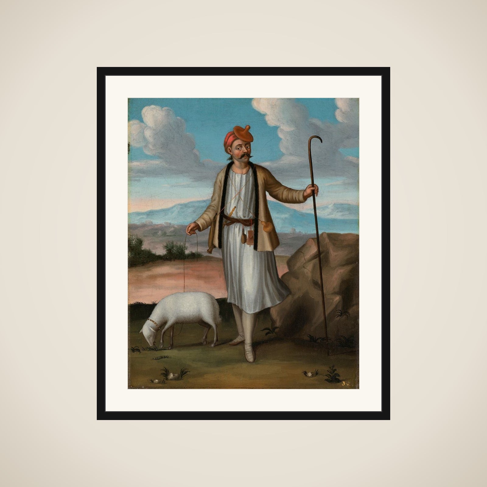 Albanian Herdsman framed