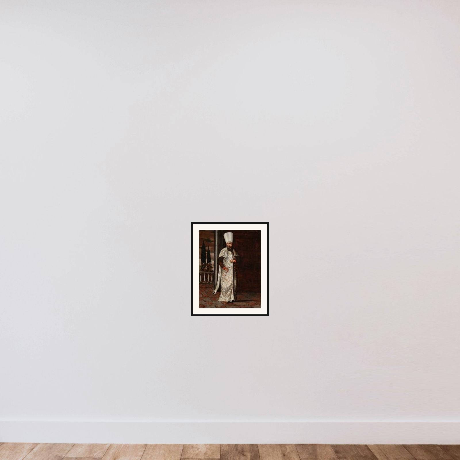 The Chaous Bachi framed — shown to scale