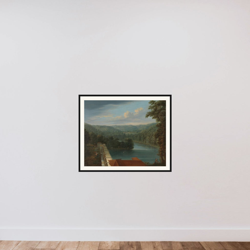The water reservoirs, known as the Bends, in the Forest of Belgrado near Istanbul. framed — shown to scale