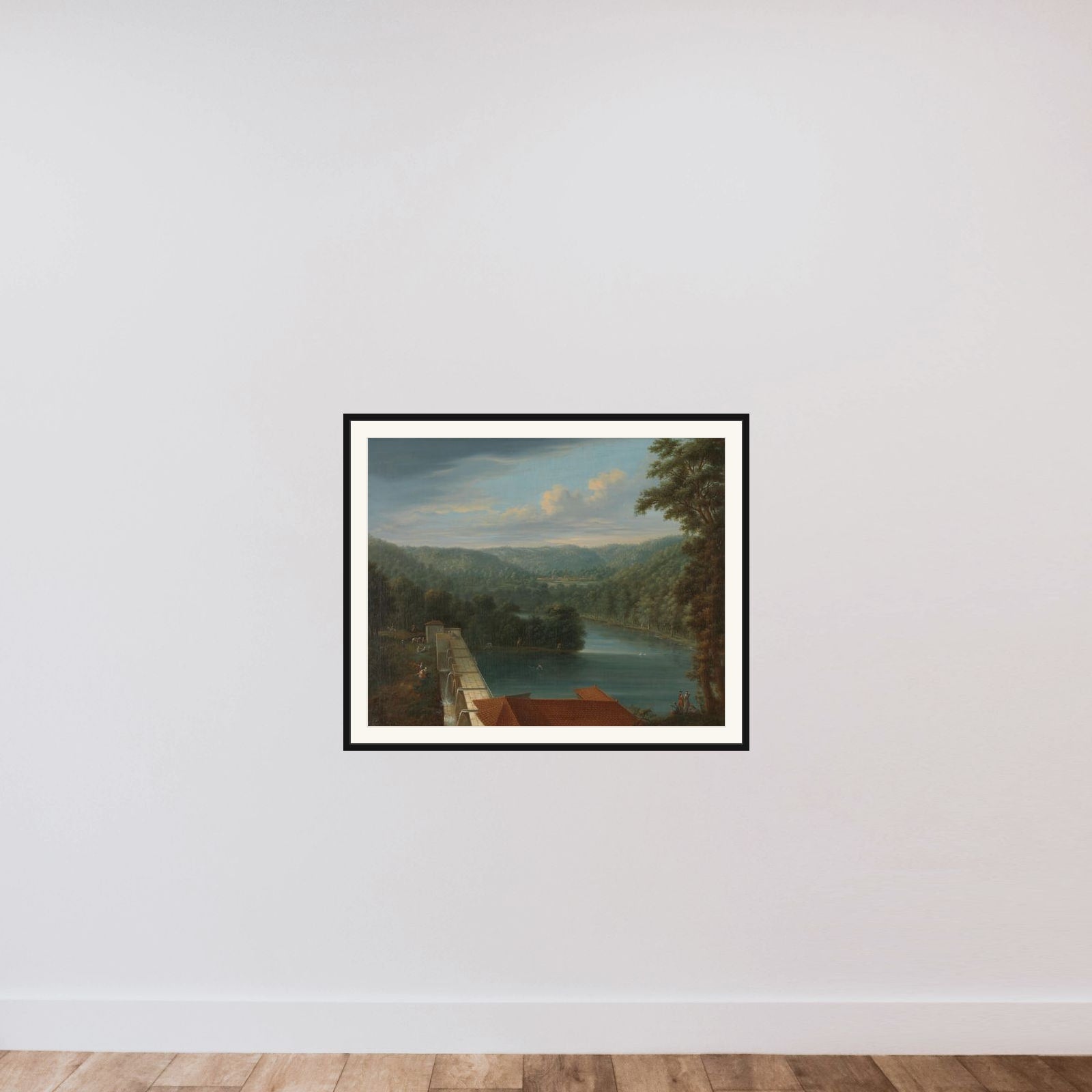 The water reservoirs, known as the Bends, in the Forest of Belgrado near Istanbul. framed — shown to scale