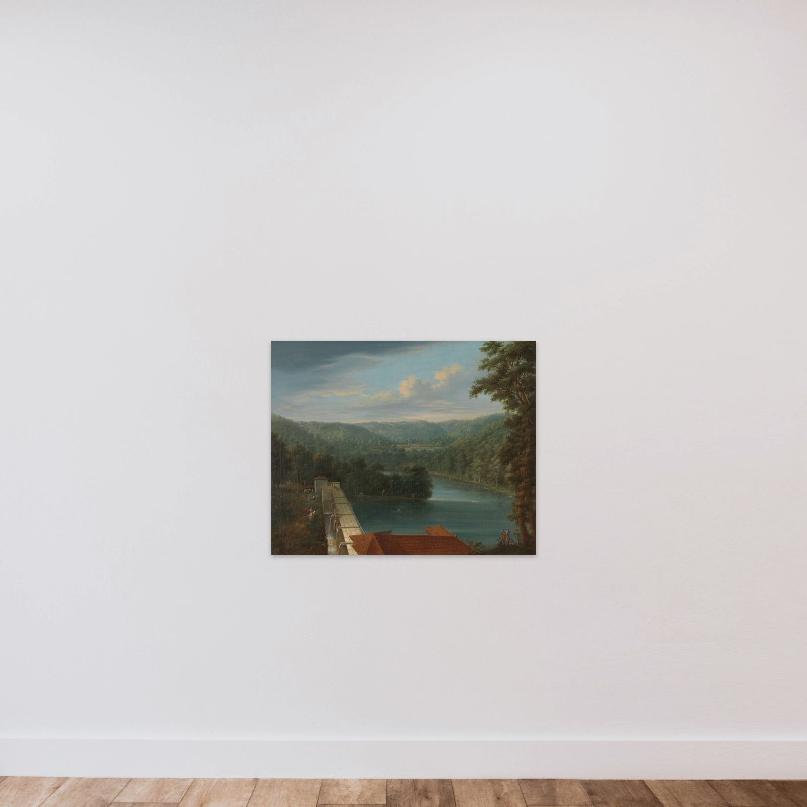 The water reservoirs, known as the Bends, in the Forest of Belgrado near Istanbul. unframed — shown to scale