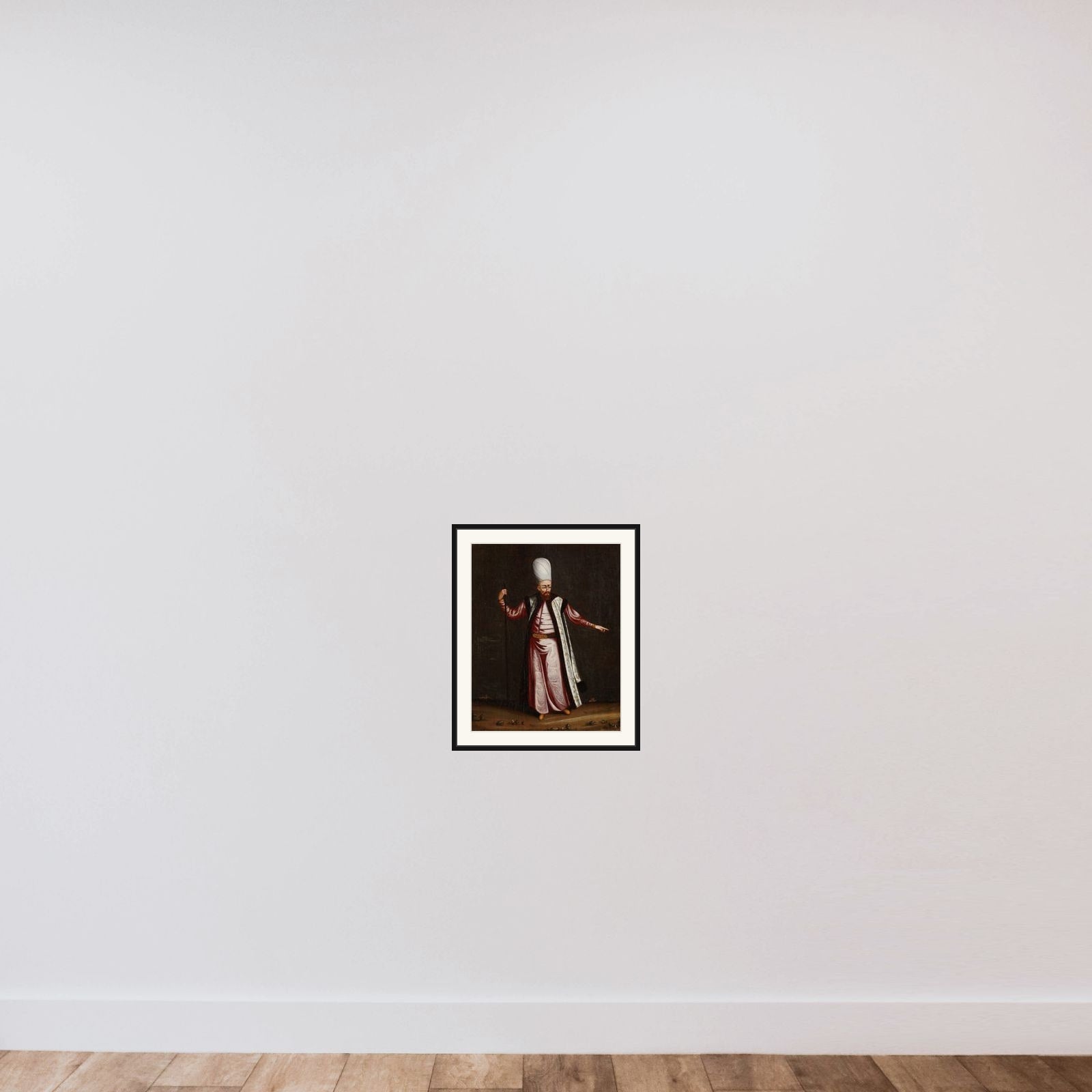 The Capoudgi Bachi, Grand-master of the Seraglio framed — shown to scale
