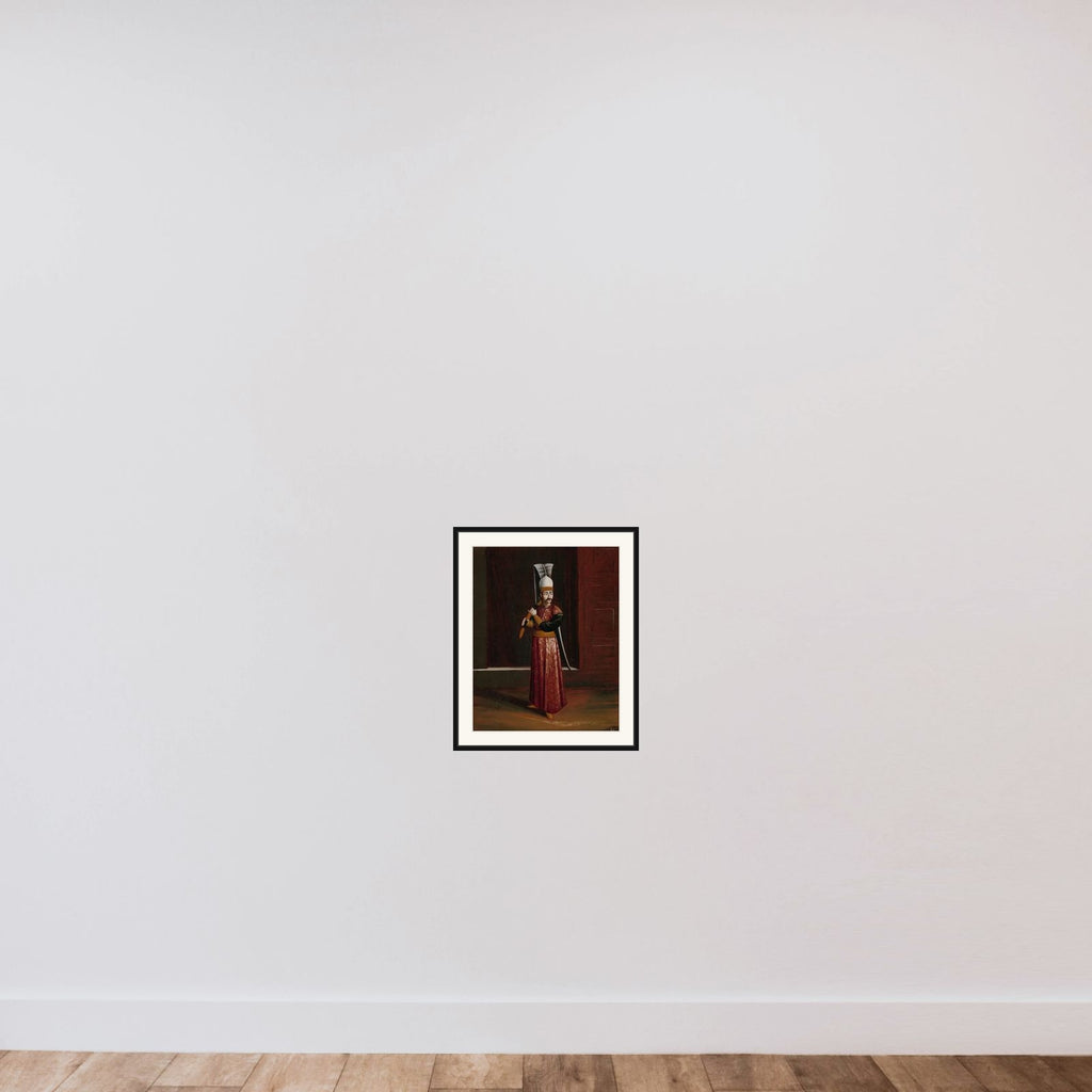 Seliktar Agassi, Equerry to the Sultan (Supreme Weapon-Bearer) framed — shown to scale