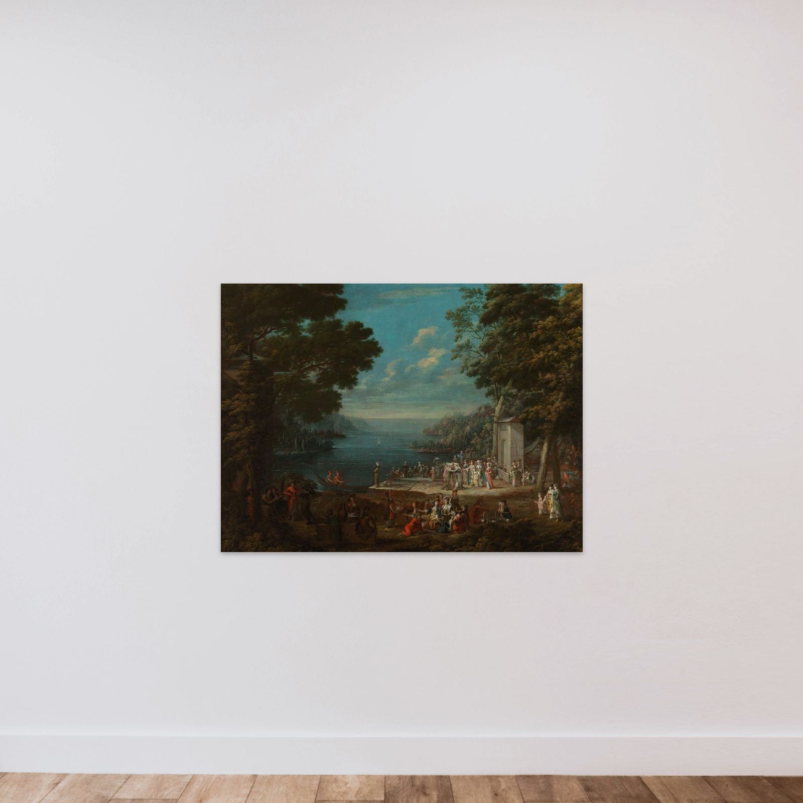 Ladies’ Outing at Hünkâr İskelesi along the Bosporus unframed — shown to scale