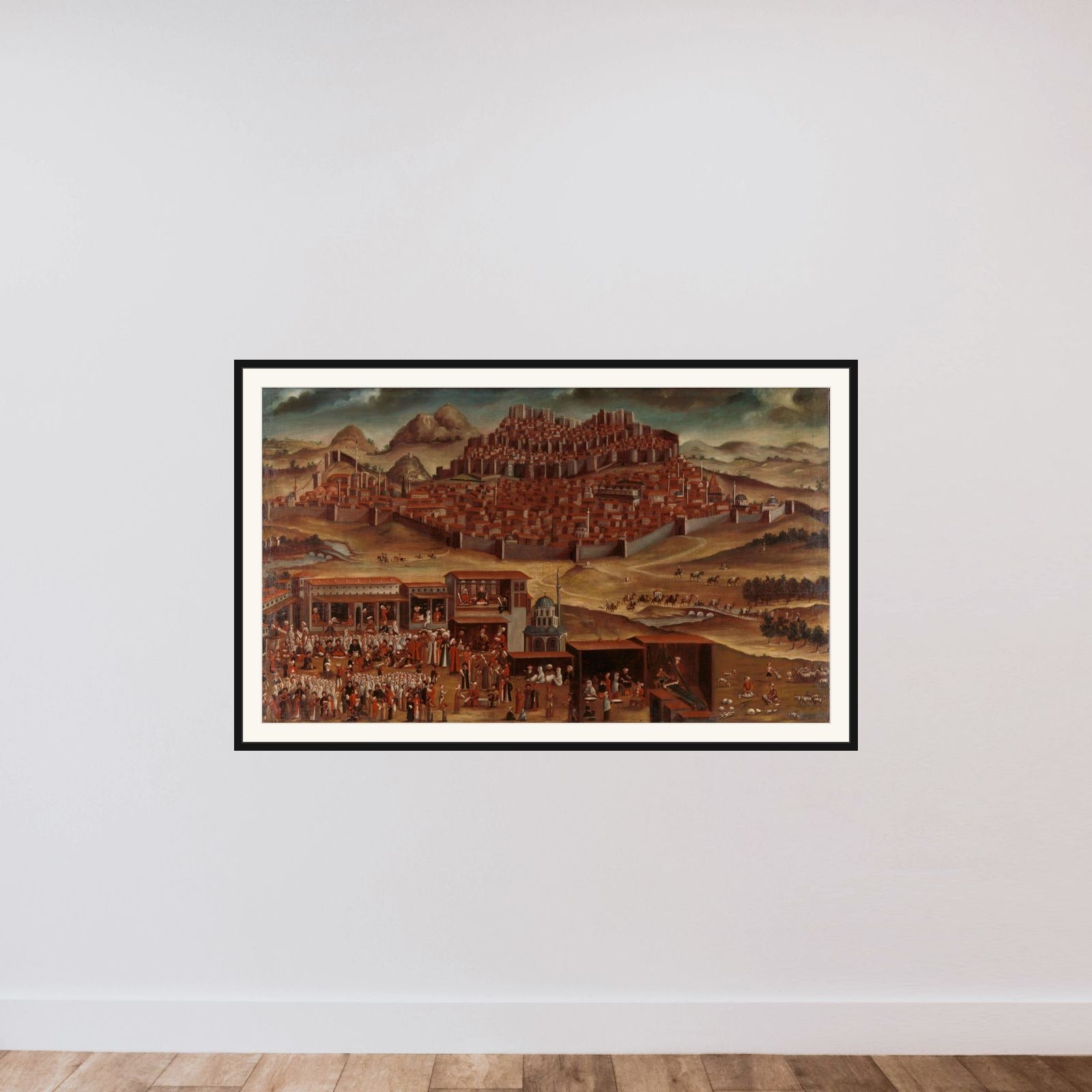 View of Ankara framed — shown to scale