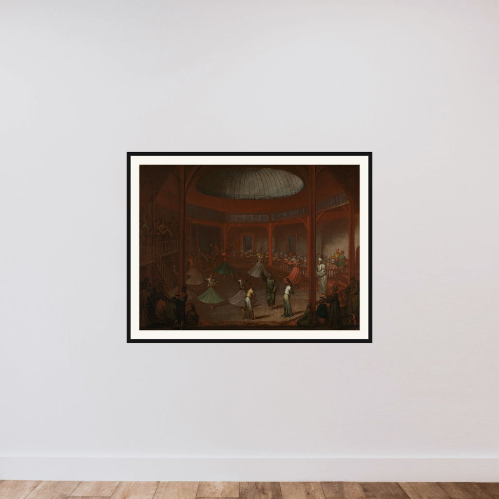 Whirling Dervishes framed — shown to scale