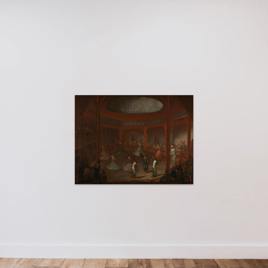 Whirling Dervishes unframed — shown to scale