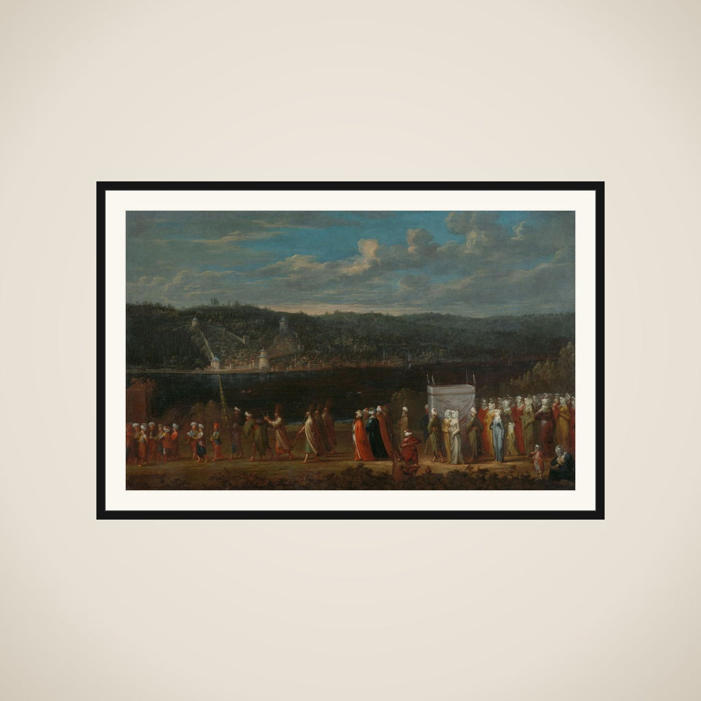 Wedding procession on the Bosphorus framed
