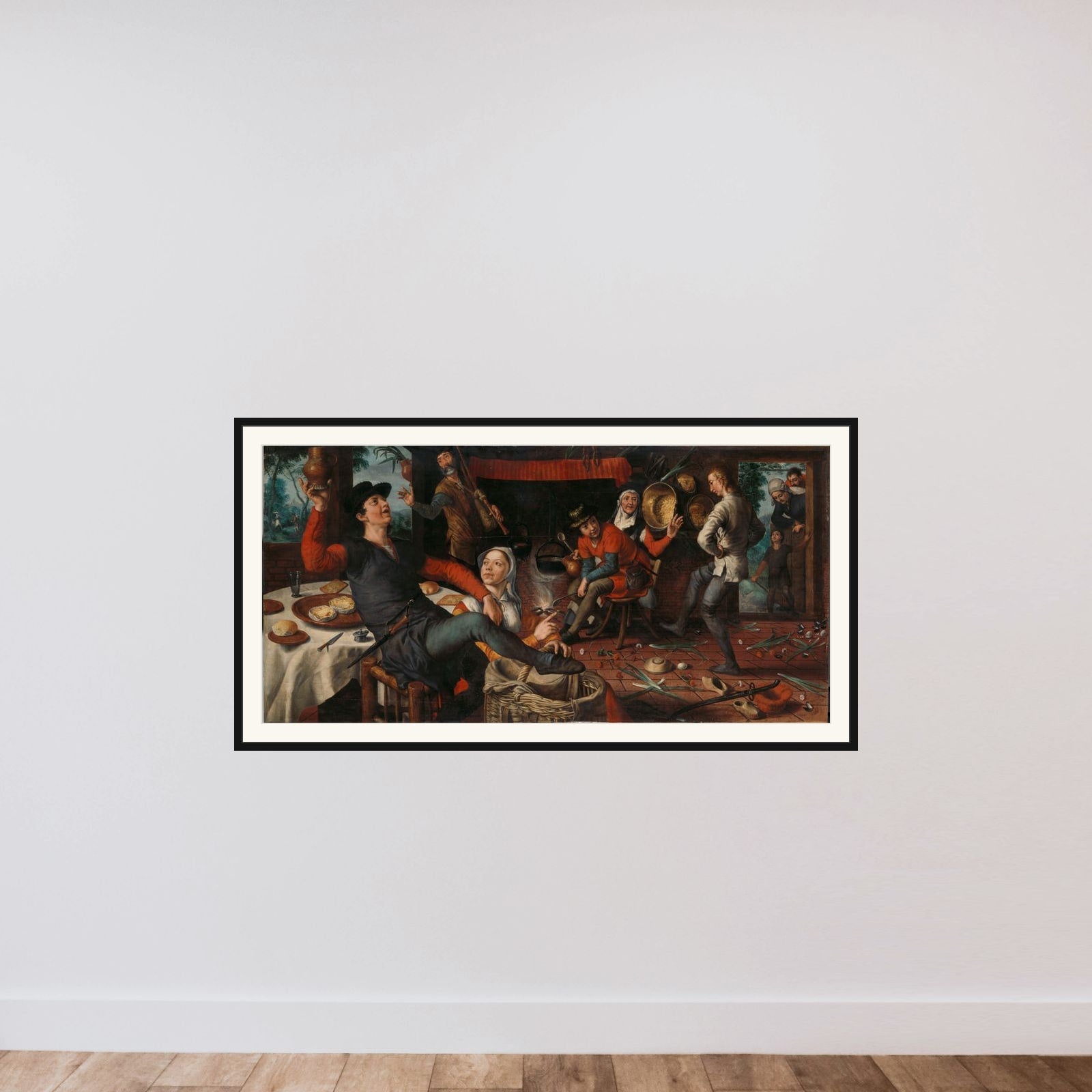 The Egg Dance framed — shown to scale