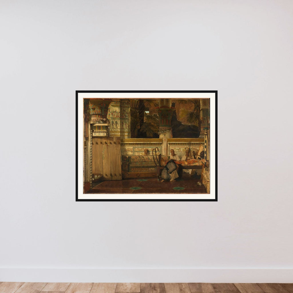 The Egyptian Widow framed — shown to scale