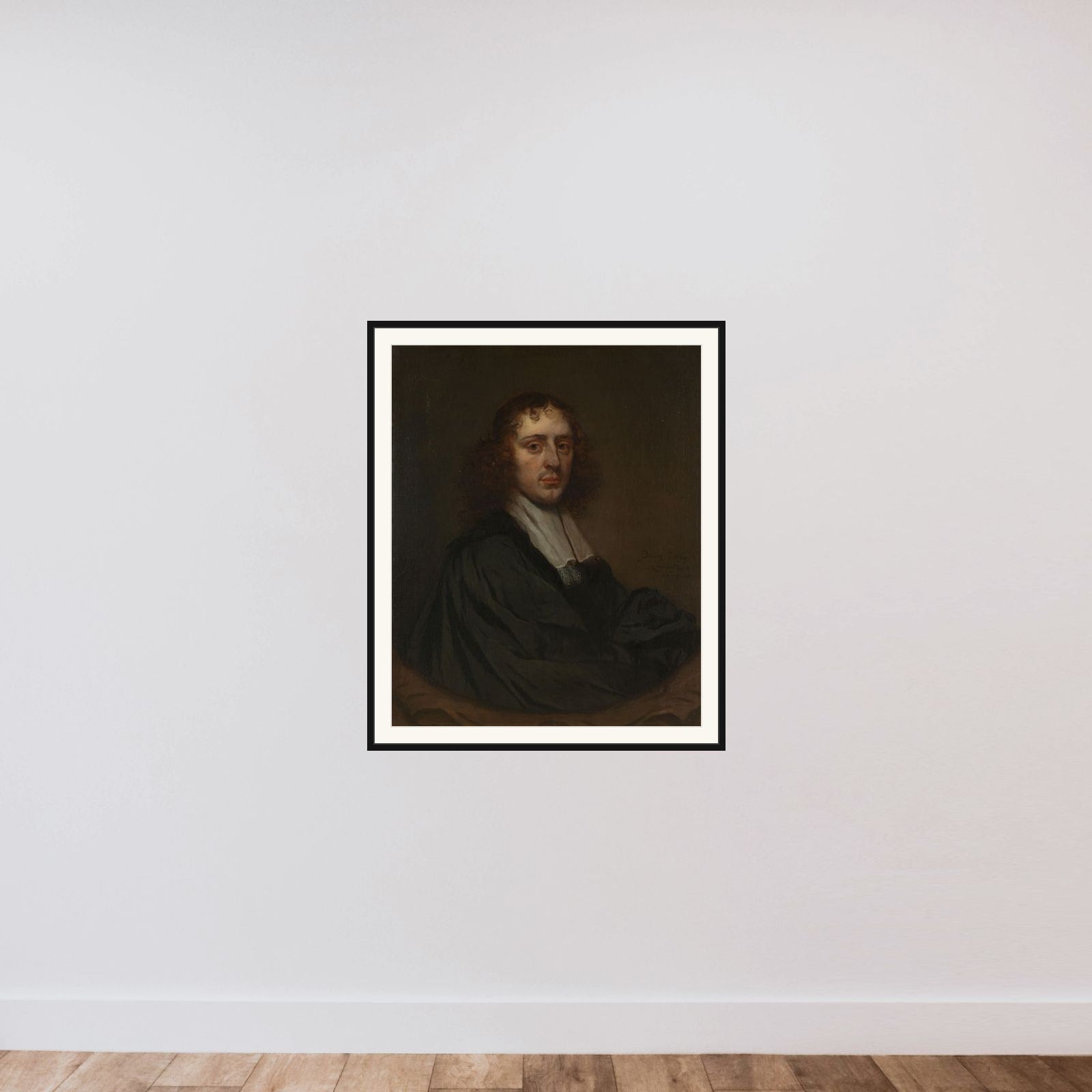 Portrait of a Man framed — shown to scale