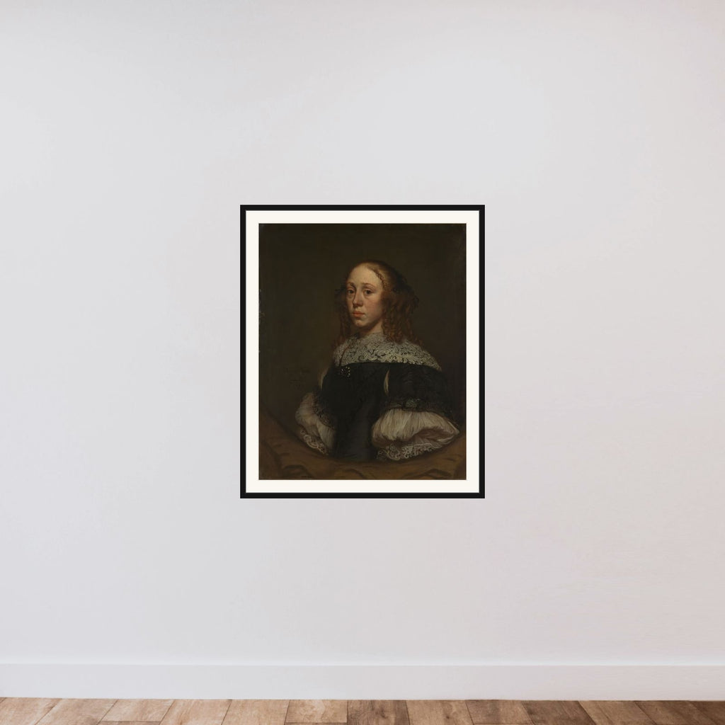Portrait of a Woman framed — shown to scale