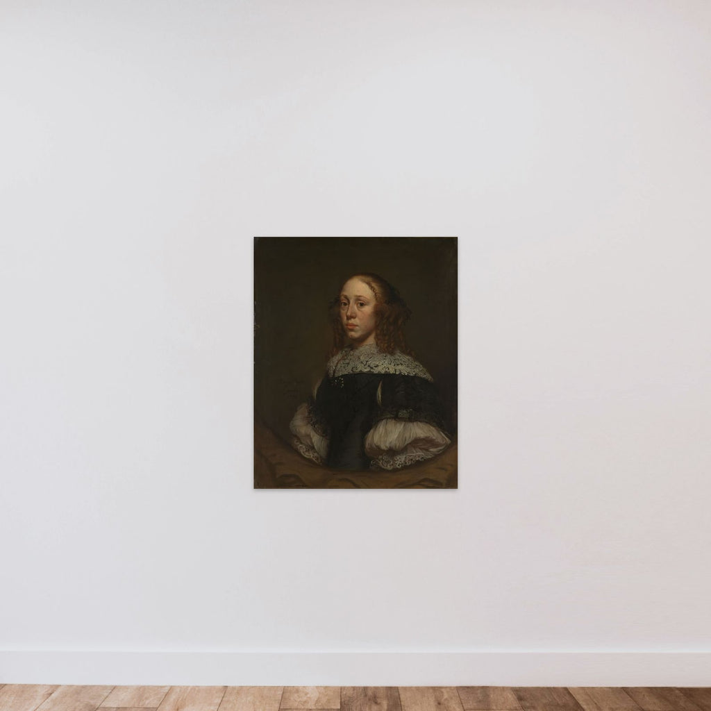 Portrait of a Woman unframed — shown to scale