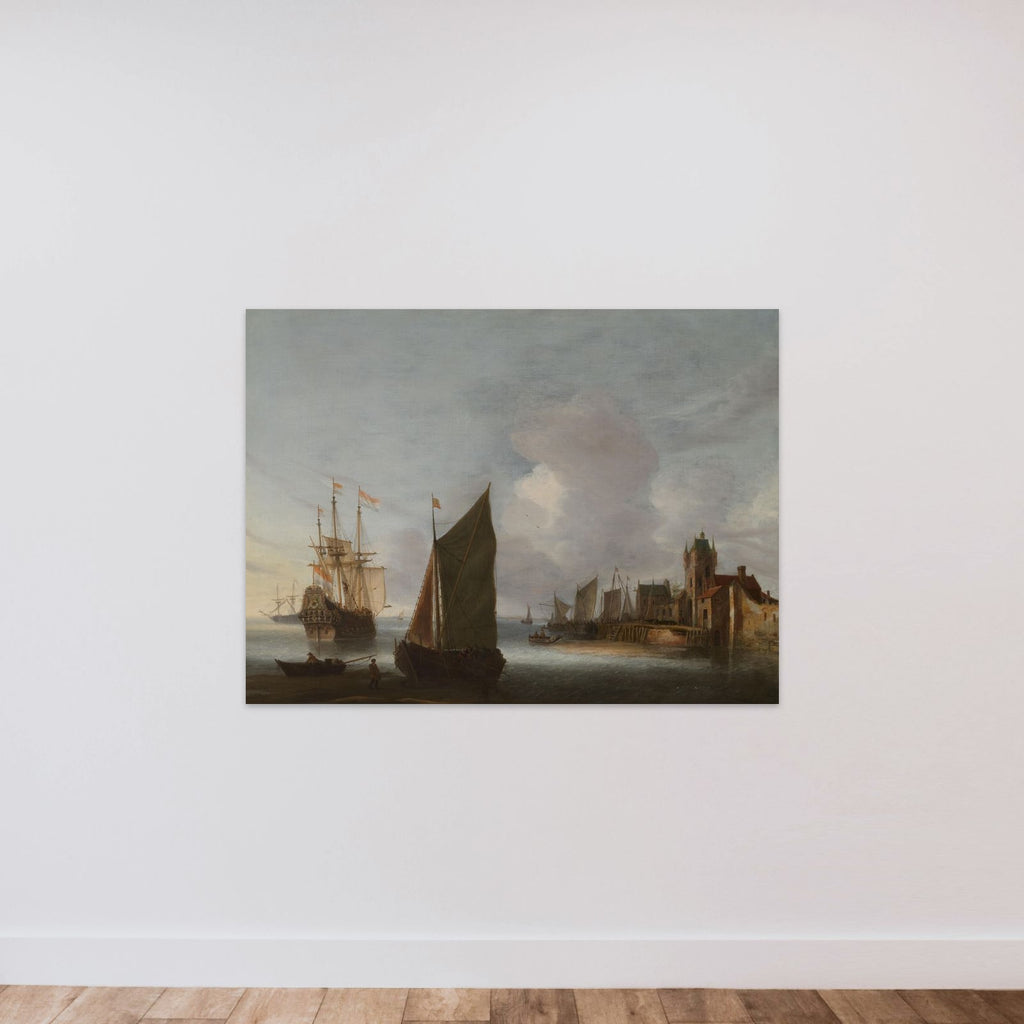 Ships near Zierikzee with the Zuidhavenpoort in the Background unframed — shown to scale