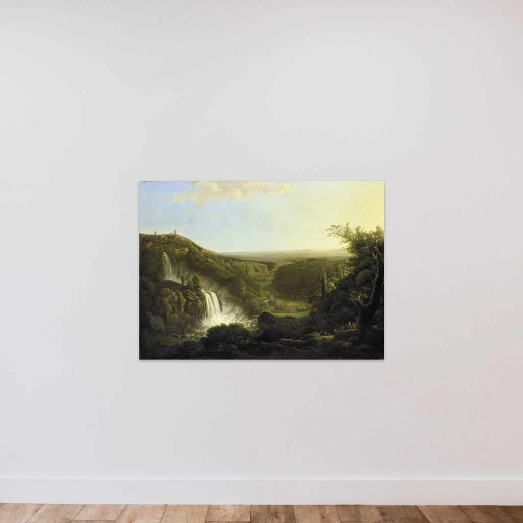 The Anio Valley with the Waterfalls of Tivoli unframed — shown to scale