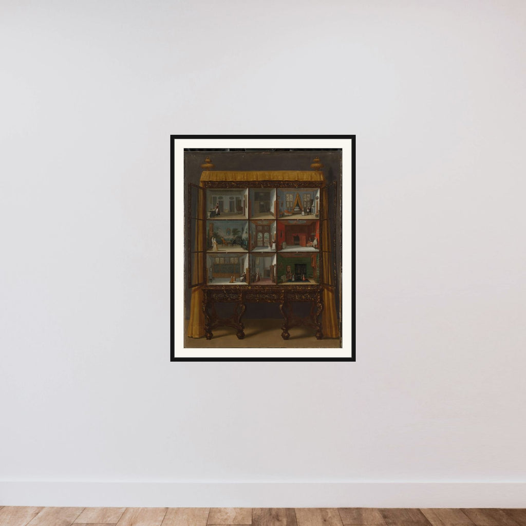 The Dollhouse of Petronella Oortman (1655/56-1716) framed — shown to scale
