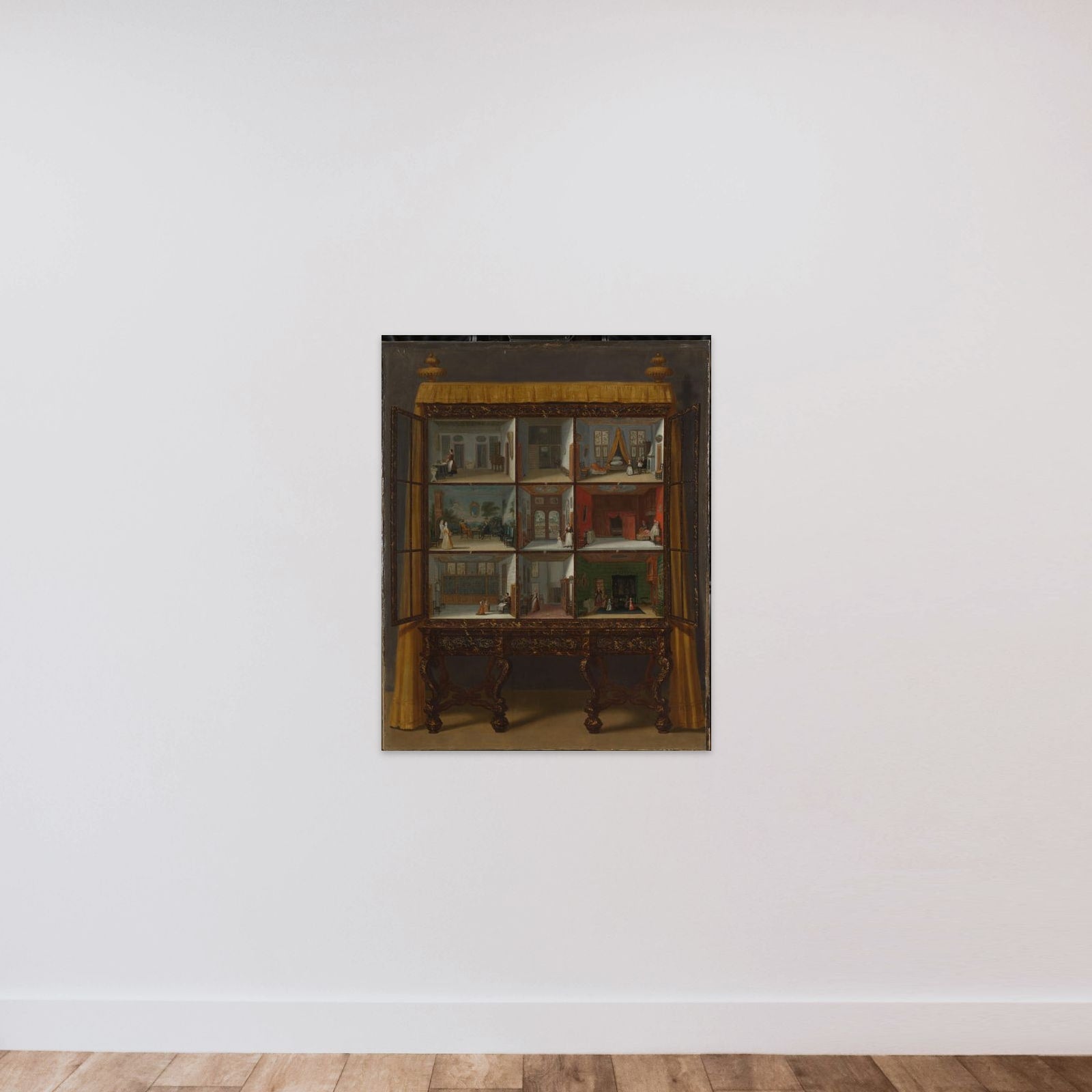 The Dollhouse of Petronella Oortman (1655/56-1716) unframed — shown to scale