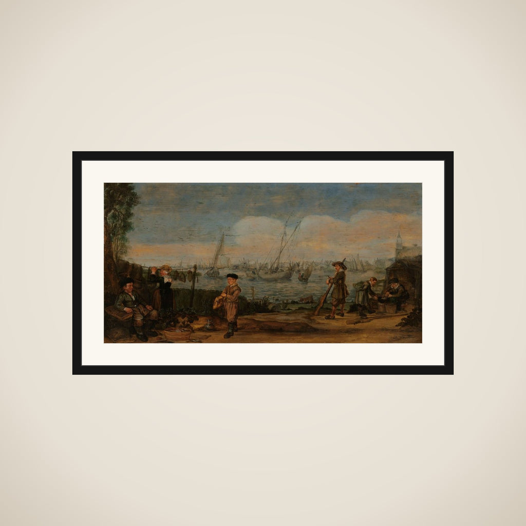 Fishermen and Hunters framed