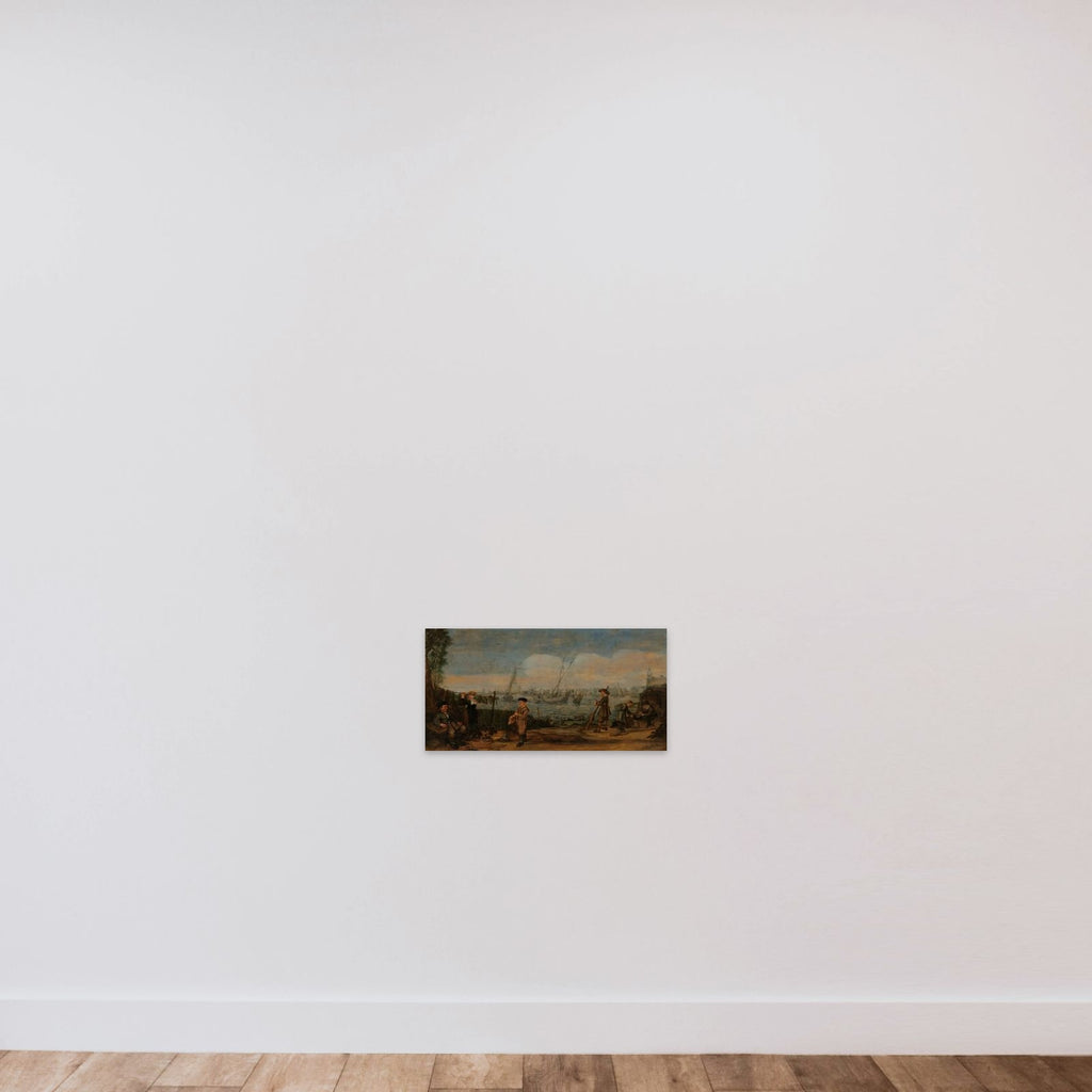Fishermen and Hunters unframed — shown to scale