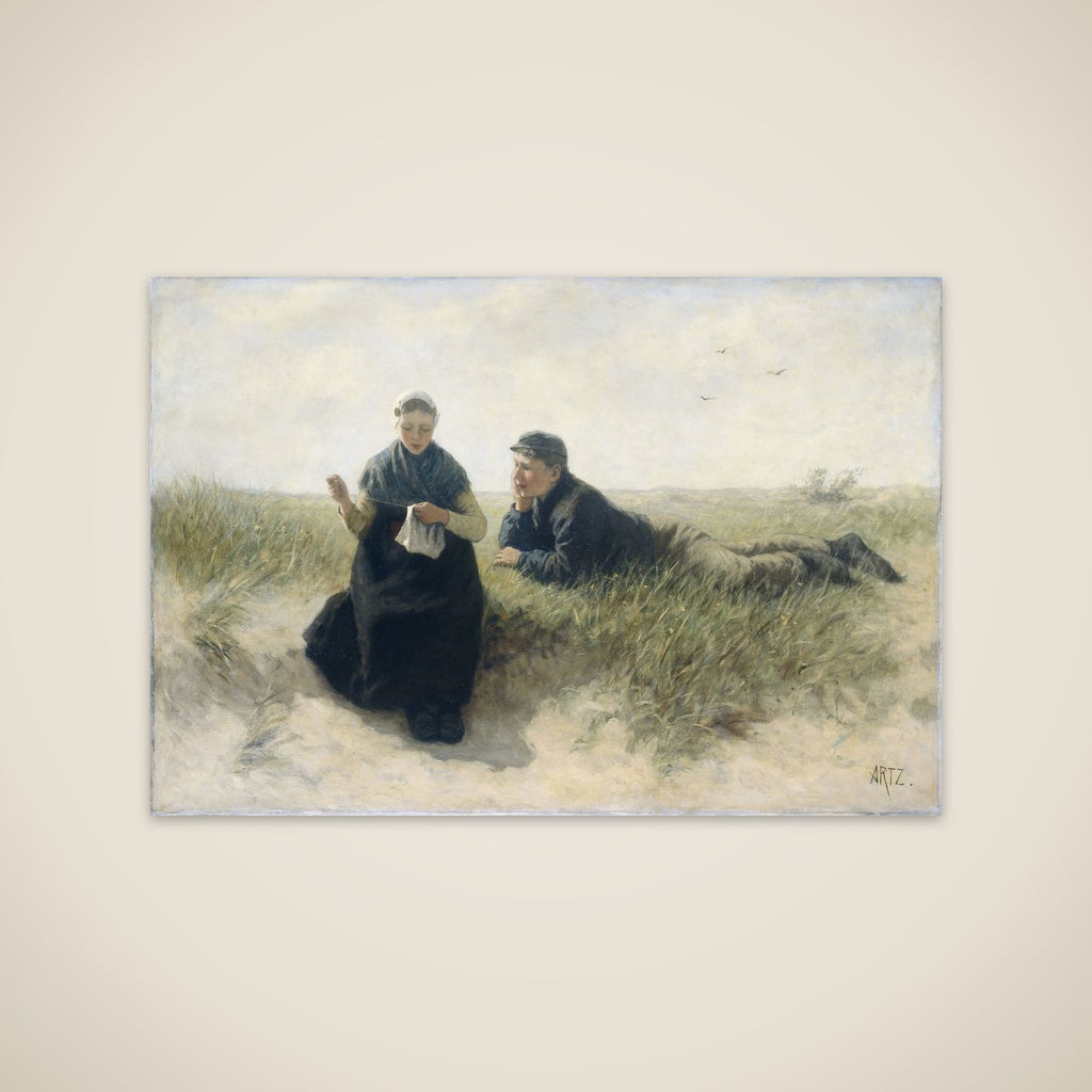 Boy and Girl in the Dunes unframed print