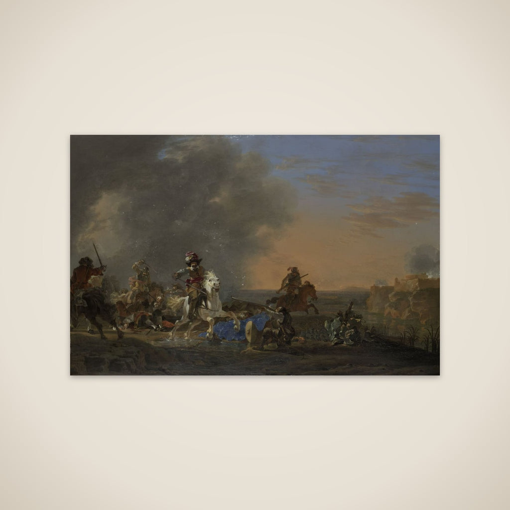 Cavalry Attack at Sunset unframed print