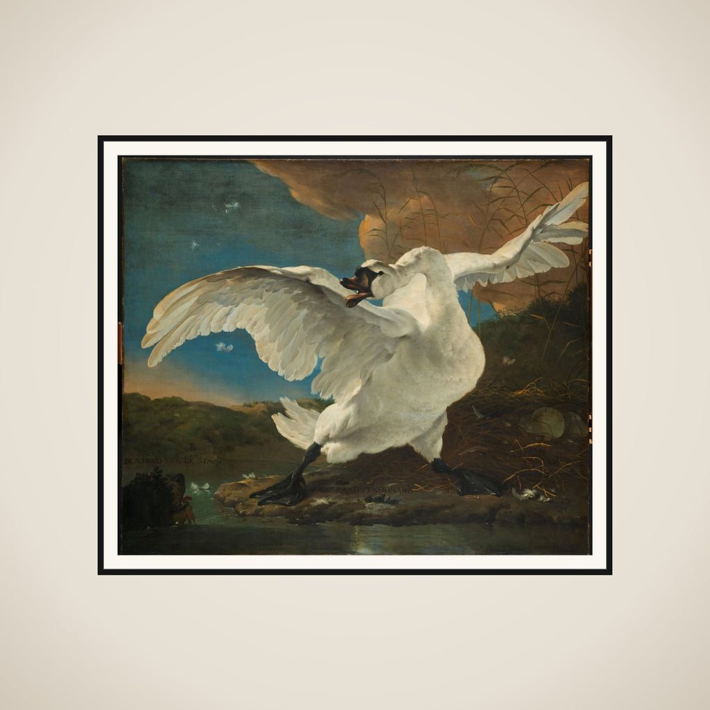 The Threatened Swan; Interpreted later as an Allegory on Johan de Witt framed
